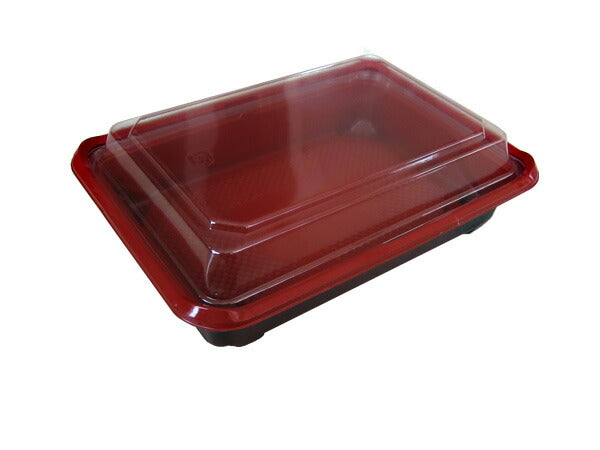 【K2】KD-6朱 深蓋付セット(1200枚入)弁当容器 使い捨て 内嵌合タイプ テイクアウト用 お持ち帰り用 業務用 イベント用