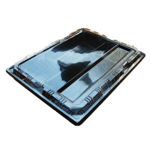 弁当容器 KS-84B 黒 透明蓋付セット (50枚入)電子レンジ対応 使い捨て容器