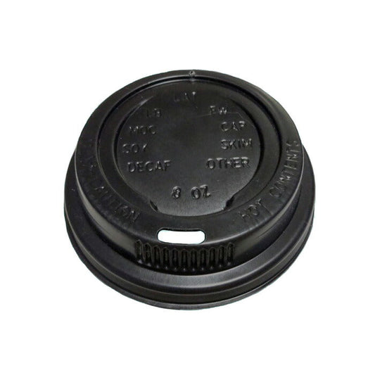 耐熱紙コップ バリスタ 8オンス ブラウン カップ用 黒リッド蓋のみ(1000枚入)ホット用 紙コップ