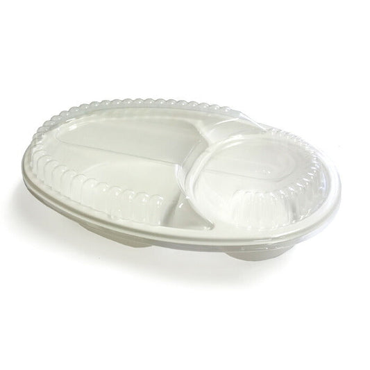BF-213 ホワイト 白 蓋付セット(50枚入)弁当容器 使い捨て カレー容器 電子レンジ対応 テイクアウト用 お持ち帰り用 業務用 イベント用