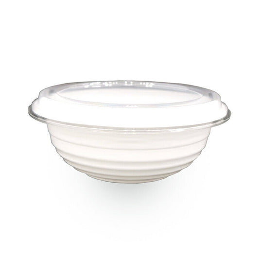 BF-362 白 蓋付セット(50枚入)860ml弁当容器 使い捨て ラーメン容器 大盛りどんぶり カレー容器 シチュー容器 嵌合フタ付セット 電子レンジ対応 テイクアウト用 お持ち帰り用 業務用 イベント用 BF 362