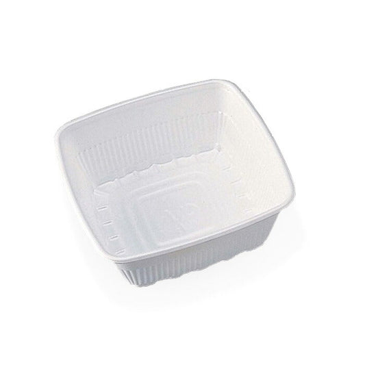 弁当容器 CFランチBOX-1 白本体のみ(蓋・中仕切無)(50枚入)*蓋・中仕切付セットは別売り