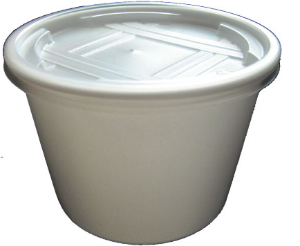 【Ｃ２】CF105-360 白無地 蓋付セット [約360ml] （2000枚入）スープカップ みそ汁カップ