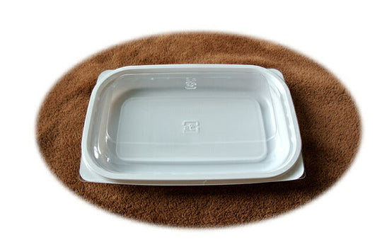 惣菜容器 デリカン10-11 白 蓋付セット（50枚入） 電子レンジ対応 使い捨て容器