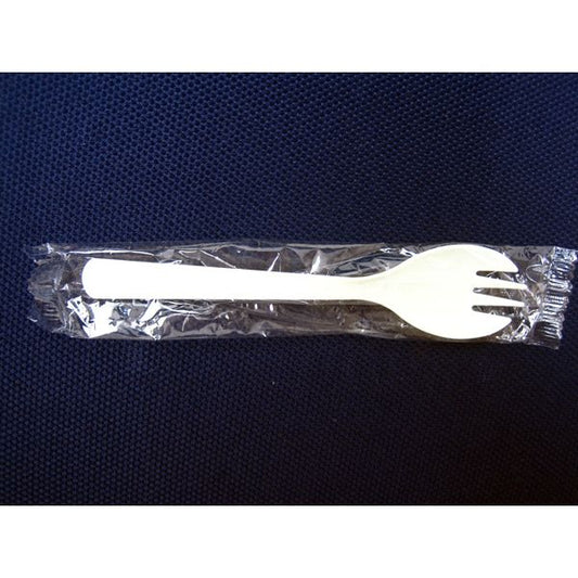 PCフォークスプーン特大 単袋入 【160mm】クリーム(100本入)