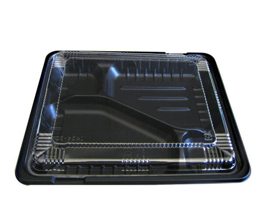 【送料無料 法人・店舗宛のみ】弁当容器 ガチ弁 大 IK24-20 C2 黒 蓋付セット (800枚入)電子レンジ対応 使い捨て 弁当パック テイクアウト用 お持ち帰り用 業務用 イベント用