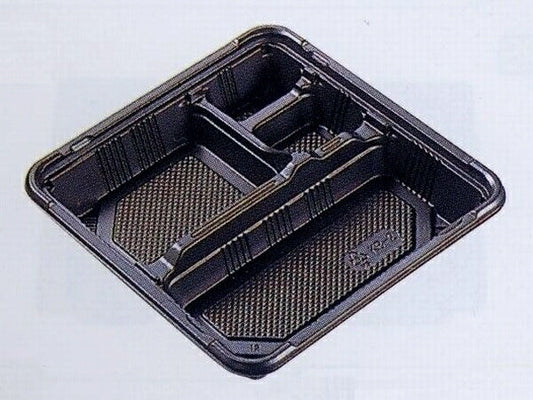 KB-2 黒 蓋付セット (50枚入)弁当容器 使い捨て 内嵌合タイプ 電子レンジ対応 テイクアウト用 お持ち帰り用 業務用 イベント用