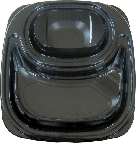 KBT-30 黒 蓋付セット (50枚入)弁当容器 使い捨て カレー容器 シチュー容器 パスタ スパゲティー容器 内外嵌合タイプ 電子レンジ対応 テイクアウト用 お持ち帰り用 業務用 イベント用