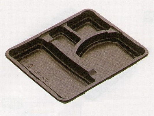 弁当容器 KF-20B 黒 蓋付セット (50枚入)外嵌合タイプ 電子レンジ対応 使い捨て容器
