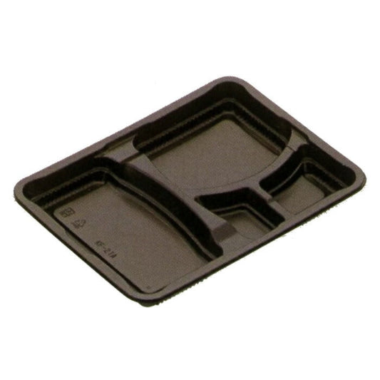 弁当容器 KF-21A 黒 蓋付セット (50枚入) 外嵌合タイプ 電子レンジ対応 使い捨て容器