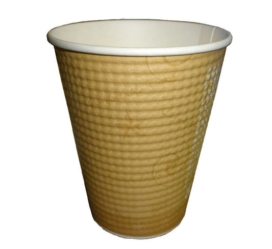 高品質耐熱紙コップ SMP-260Eコンフォート 満量260cc 本体のみ(50枚) 9オンス ブラウンエンボスカップ ホット用 コーヒー 茶色